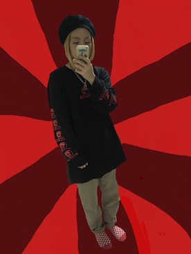 「SKULL SKATES（スカルスケーツ）のアイテム」を使った、ﾏｼｭーさん（レディース・154cm）の冬コーディネート