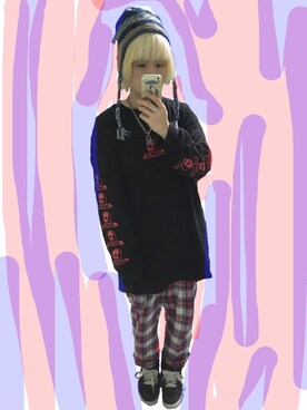 「SKULL SKATES（スカルスケーツ）のアイテム」を使った、ﾏｼｭーさん（レディース・154cm）の冬コーディネート