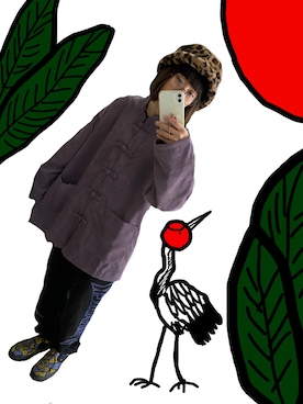 「THRASHER（スラッシャー）のアイテム（パンツ）」を使った、ﾏｼｭーさん（レディース・154cm）の冬コーディネート