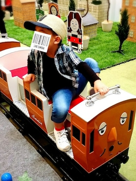 「アイテム（シャツ/ブラウス）」を使った、bonjourさん（キッズ・110cm）の秋コーディネート