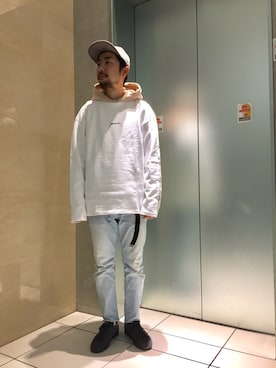 「MONKEY TIME（モンキータイム）のアイテム（スニーカー）」を使った、Kiyotaka Nakagawaさん（メンズ・171cm）の冬コーディネート