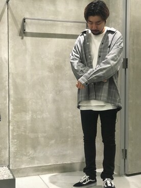 「PLEASURES（プレジャー）のアイテム（ブルゾン）」を使った、Kiyotaka Nakagawaさん（メンズ・171cm）の冬コーディネート