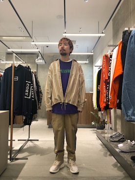 「MONKEY TIME（モンキータイム）のアイテム（チノパンツ）」を使った、Kiyotaka Nakagawaさん（メンズ・171cm）の春コーディネート