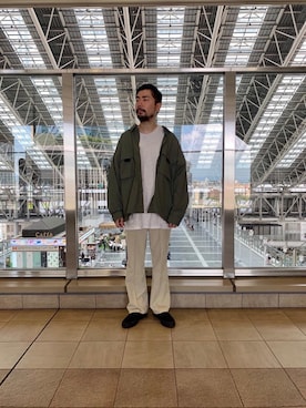 「ユナイテッドアローズ」｜「アイテム（スラックス）」を使った、Kiyotaka Nakagawaさん（メンズ・171cm）の秋コーディネート