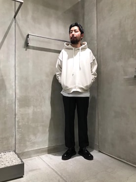 「MONKEY TIME（モンキータイム）のアイテム（パーカー）」を使った、Kiyotaka Nakagawaさん（メンズ・171cm）の冬コーディネート