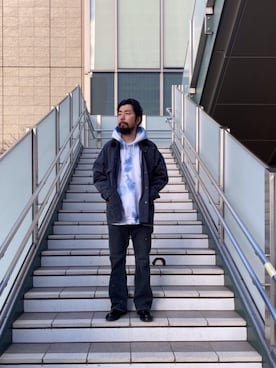 「MONKEY TIME（モンキータイム）のアイテム（カバーオール）」を使った、Kiyotaka Nakagawaさん（メンズ・171cm）の春コーディネート