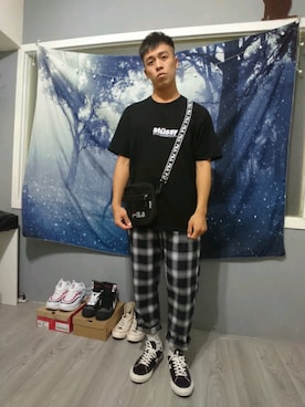 「ONE STAR」｜Yu Cian Linさん（メンズ・173cm）の秋コーディネート