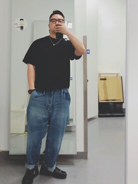 「initial（イニシャル）のアイテム」を使った、蛋妮🐷さん（メンズ・175cm）の春コーディネート