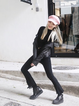 「amber（アンバー）のアイテム」を使った、Enidlamさん（レディース・155cm）の冬コーディネート