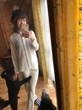 「LANVIN（ランバン）のアイテム（帽子）」を使った、mamo3377さん（レディース・160cm）の夏コーディネート