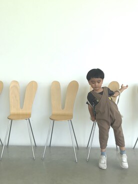 「handmade」｜「アイテム（サロペット/オーバーオール）」を使った、It's a boy& girl!!さん（キッズ・90cm）の夏コーディネート