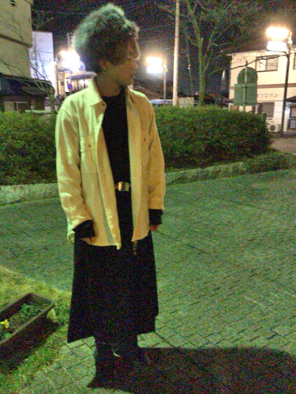 「ootd、ゆるコーデ、WEGO、g.v.g.v.、Y-3、fashion、冬、黒」｜「WEGOのWEGO/ロシアン帽（ハンチング/ベレー帽、グレー系）」を使った、中込さん（メンズ・169cm）の冬コーディネートの1枚目の写真