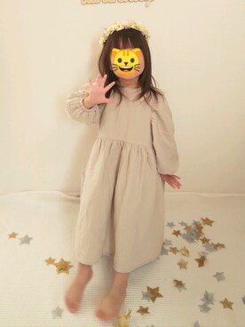 「むすめコーデ」｜「アイテム（ワンピース/ドレス）」を使った、ますちゃんさん（キッズ・100cm）の春コーディネート
