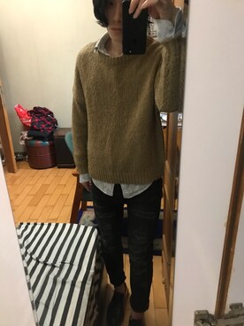 「PULL&BEAR（プルアンドベア）のアイテム（ニット/セーター）」を使った、Ph  Cさん（メンズ・171cm）の冬コーディネート