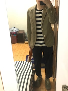 「PULL&BEAR（プルアンドベア）のアイテム（スラックス）」を使った、Ph  Cさん（メンズ・171cm）の春コーディネート