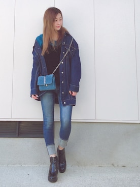 高千 真穂さん（レディース・165cm）の冬コーディネート