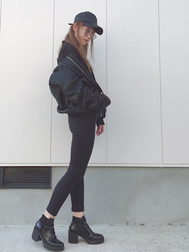 高千 真穂さん（レディース・165cm）の冬コーディネート