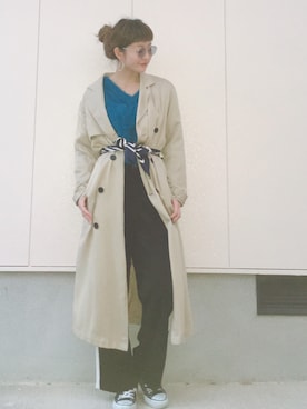 高千 真穂さん（レディース・165cm）の冬コーディネート