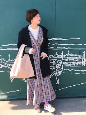 高千 真穂さん（レディース・165cm）の冬コーディネート