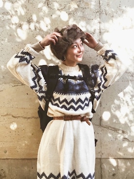 高千 真穂さん（レディース・165cm）の冬コーディネート