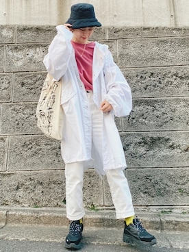 「IDEE（イデー）のアイテム（バッグ）」を使った、高千 真穂さん（レディース・165cm）の春コーディネート