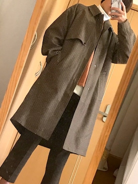 「epnok」｜「アイテム（ステンカラーコート）」を使った、りう 相互さん（メンズ・171cm）の秋コーディネート