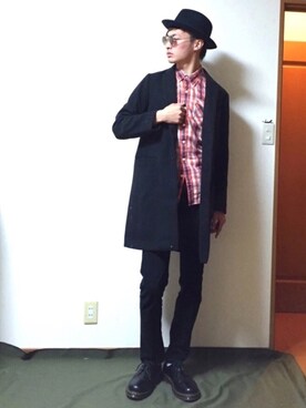 「ドラフトリーバイス」｜「アイテム（その他）」を使った、FUJIさん（メンズ・182cm）の冬コーディネート