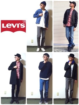 「Levi's（リーバイス）のアイテム（その他）」を使った、FUJIさん（メンズ・182cm）の冬コーディネート