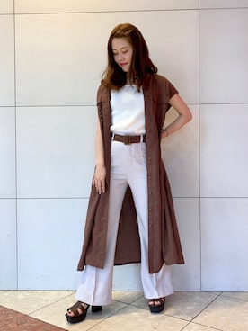 「着まわしコーデ」｜「アイテム（ワンピース/ドレス）」を使った、みはさん（レディース・155cm）の夏コーディネート
