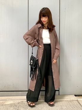 「アイテム（シャツワンピース）」を使った、みはさん（レディース・155cm・20代）の夏コーディネート