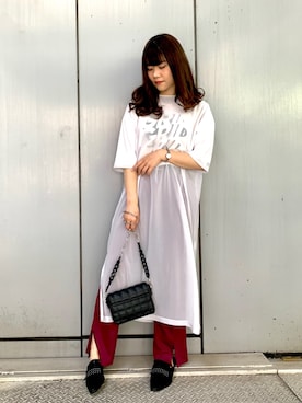 「アイテム（スリッポン）」を使った、みはさん（レディース・155cm・20代）の夏コーディネート