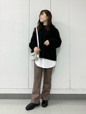 「PAGEBOY（ページボーイ）のハクミニショルダーBAG（ショルダーバッグ）」を使った、みはさん（レディース・155cm）の秋コーディネート