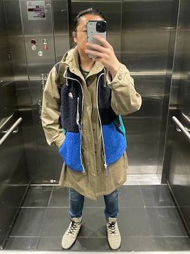「Taiwan」｜「アイテム（その他アウター）」を使った、李瑞可さん（メンズ・170cm）の春コーディネート