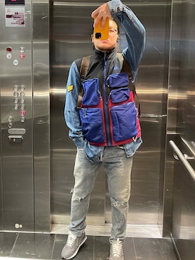 「NIKE ACG（ナイキエィシージー）のアイテム（その他アウター）」を使った、李瑞可さん（メンズ・170cm）の春コーディネート