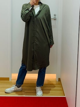 「CONVERSE（コンバース）の【CONVERSE】ALLSTAR OX（スニーカー）」を使った、hamさん（レディース・164cm）の冬コーディネート