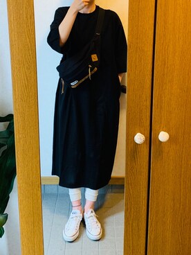 「CONVERSE（コンバース）の【CONVERSE】ALLSTAR OX（スニーカー）」を使った、hamさん（レディース・164cm）の春コーディネート