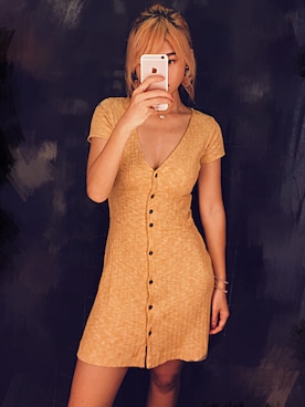 「PULL&BEAR（プルアンドベア）のアイテム（ワンピース/ドレス）」を使った、🧡さん（レディース・165cm）の冬コーディネート