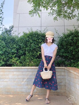 「IENA」｜「アイテム（帽子）」を使った、Jessie.Lさん（レディース・170cm）の夏コーディネート