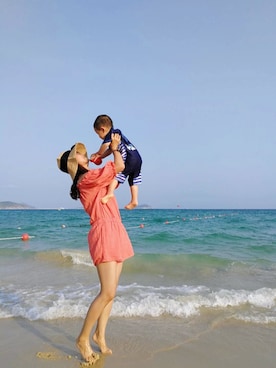 「海」｜「アイテム（つなぎ/オールインワン）」を使った、Jessie.Lさん（レディース・170cm）の夏コーディネート