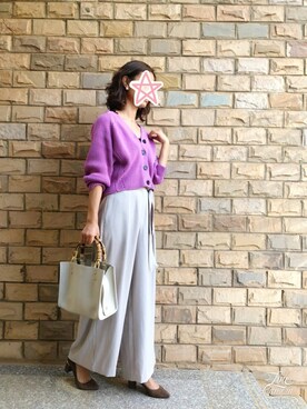 「紫色」｜Jessie.Lさん（レディース・170cm）の春コーディネート