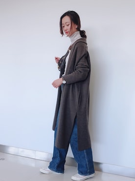 「腰包」｜Jessie.Lさん（レディース・170cm）の冬コーディネート