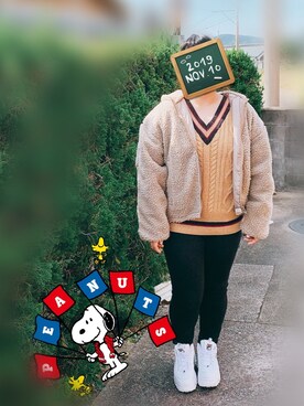 「MERLOT（メルロー）のアイテム（その他アウター）」を使った、s!kさん（レディース・156cm）の秋コーディネート