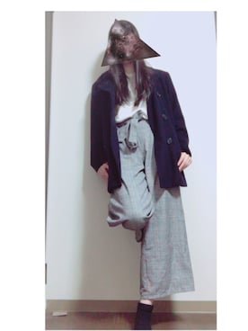 「JK」｜「アイテム（ダッフルコート）」を使った、ゆゆぽん🐰さん（レディース・166cm）の秋コーディネート