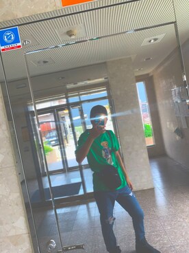 「POLO RALPH LAUREN（ポロ ラルフ ローレン）のアイテム（Tシャツ/カットソー、グリーン系）」を使った、crirona1985さん（メンズ・165cm）の夏コーディネート