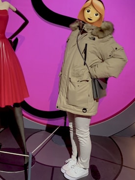 「韓国旅行」｜「アイテム（ジャケット/アウター）」を使った、なさん（レディース・156cm）の冬コーディネート