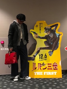 「CALEE（キャリー）のアイテム（キャスケット）」を使った、サダさん（メンズ・168cm）の冬コーディネート