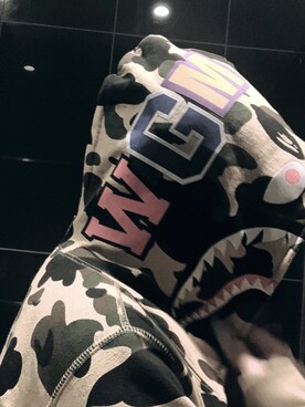 「A BATHING APE（アベイシングエイプ）のアイテム（ジャケット/アウター）」を使った、purplehuman723さん（レディース・148cm）の春コーディネート