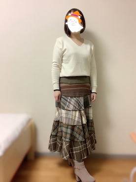 「MAJESTIC LEGON（マジェスティックレゴン）のアイテム（パンプス、グレー系）」を使った、Panda.Eさん（レディース・153cm）の秋コーディネート