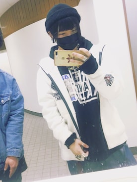 「no brand（ノーブランド）のアイテム（サロペット/オーバーオール）」を使った、DEAD MANさん（メンズ・167cm）の春コーディネート