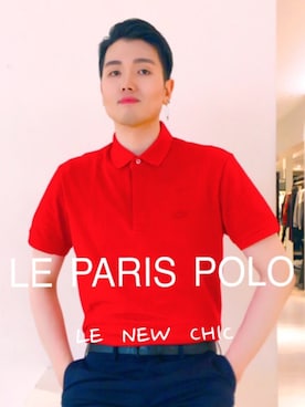 「アイテム（ポロシャツ）」を使った、Inoさん（メンズ・188cm・20代）の春コーディネート